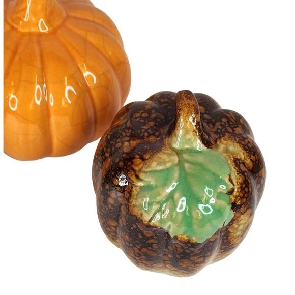 Fall Thanksgiving Table Centerpiece Set Of 3 Ceramic Decorative Pumpkins - Multi - Picture 6 of 7